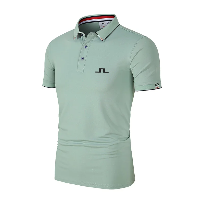 Embroidery Logo Golf Shirt Men Summer Quick Drying Breathable Polo Shirt Fashion Short Sleeve Shirt Golf T-shirt Men's Tees Tops