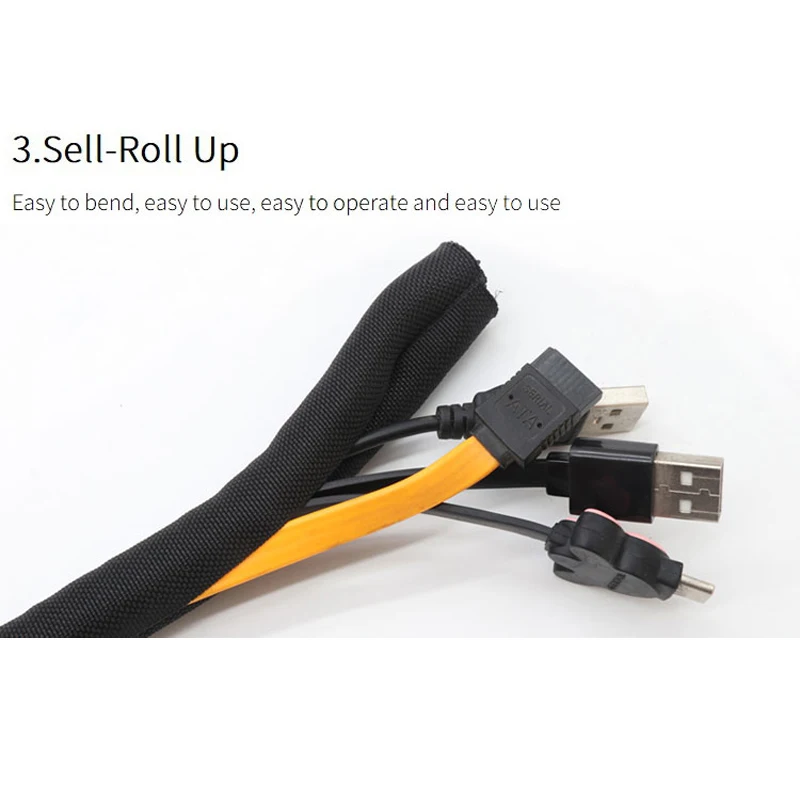 Самозакрывающийся расширяющийся Плетеный ПЭТ рукав 1/5 м диаметр 5 8 10 13 16 19 25 30 мм