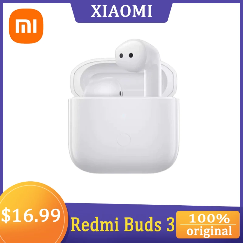 Bluetooth наушники Xiaomi Redmi Buds 3 TWS микрофон чип QCC 3040 IP54 Tahan Air AptX |
