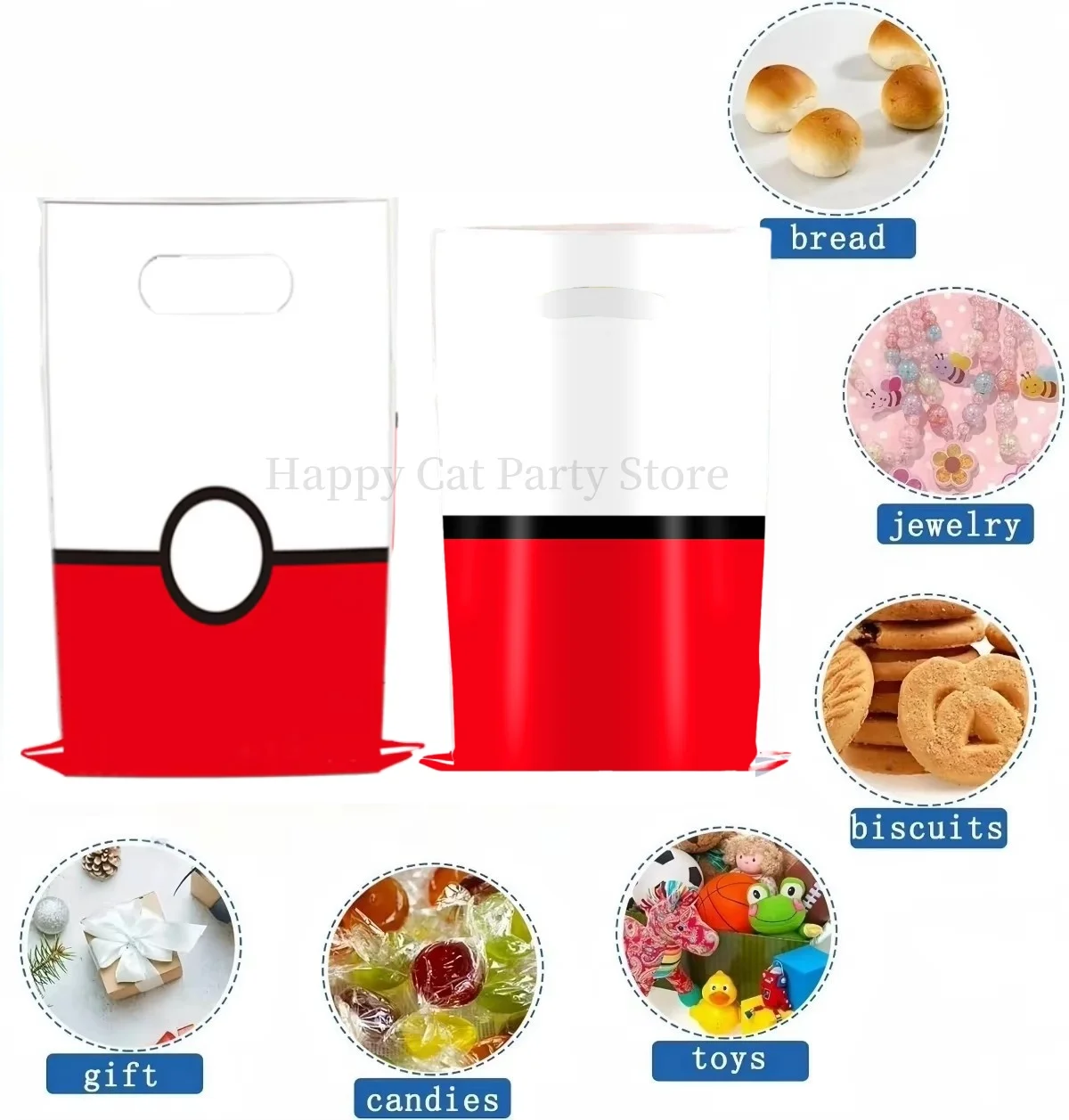 Фото Pikachu День рождения подарочный пакет Pokemon фигуры Покемоны подарочный пакет Pikachu Candy Bag упаковывает раздача для вечеринки для вечеринки гостевые подарки Pokemon №2