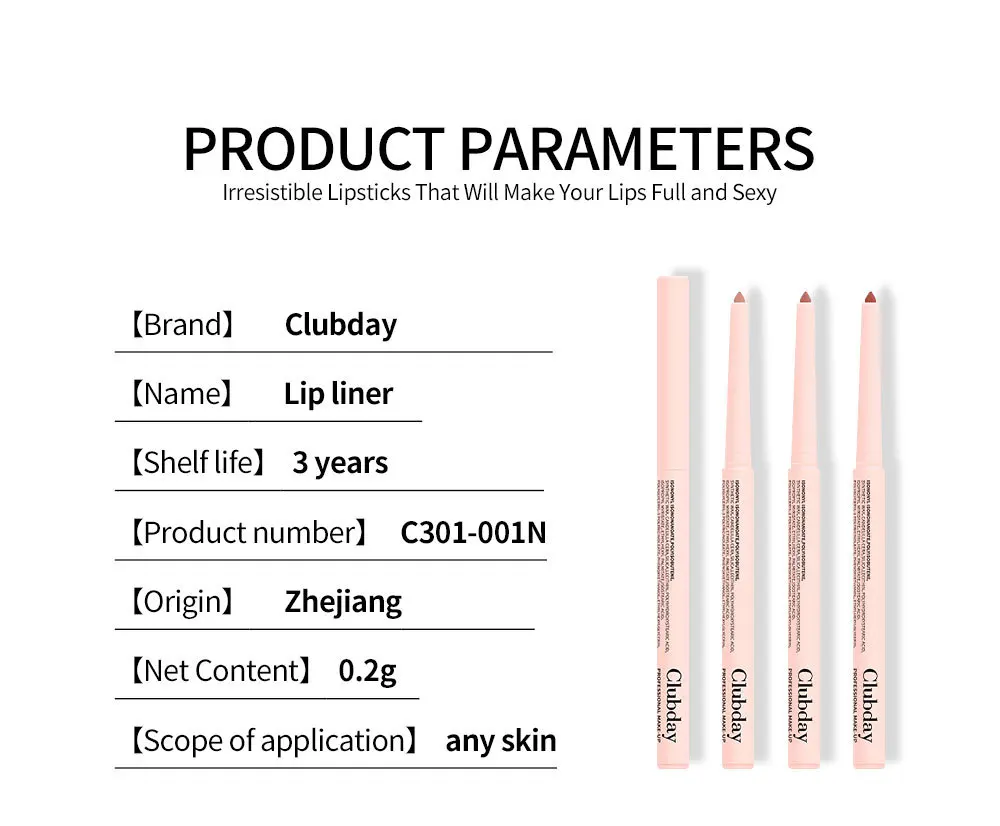 MISS ROSE вращающаяся бархатная матовая подводка для губ губная помада карандаш