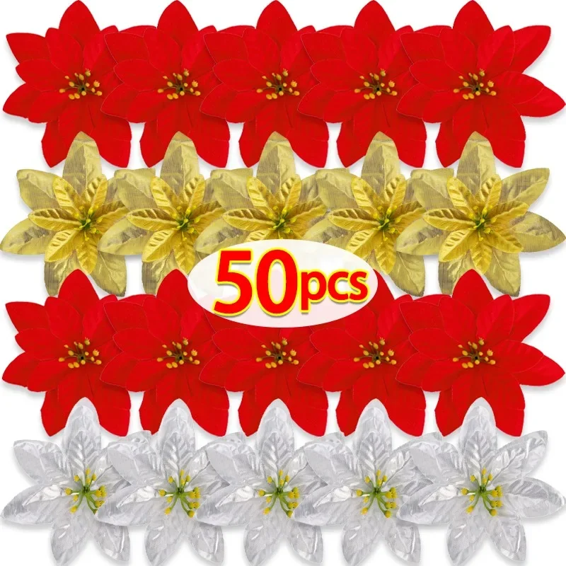 Искусственные шелковые головки красного золота с зажимом 14 см