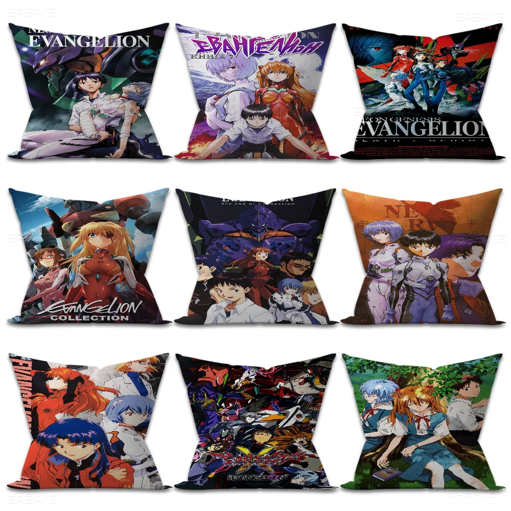 N-Neon G-Genesis E-Evangelion Anime Personalized Picture Text Home Decorative Pillows Household Gifts 45x45cm