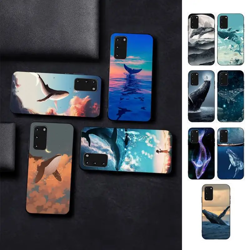 Whale Fish Wave Sea Phone Case for Samsung S10 21 20 9 8 plus lite S20 UlTRA 7edge
