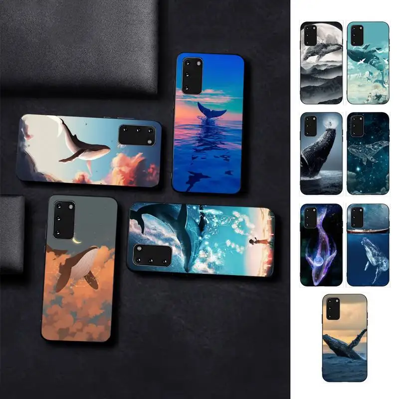 

Whale Fish Wave Sea Phone Case for Samsung S10 21 20 9 8 plus lite S20 UlTRA 7edge