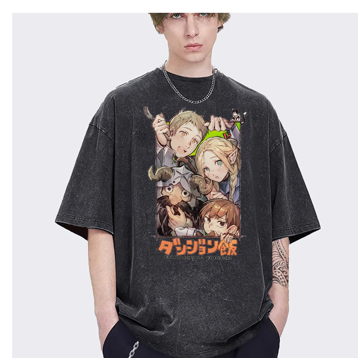 TAnime Hiphop D-Delicious In Dungeon Senshi For Food футболка большого размера для мужчин и женщин
