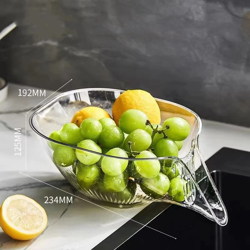 Multifunctional Washing Drain Baskets Household Vegetable Basin Kitchen Fruit Plate Cleaning Bowl Accessories