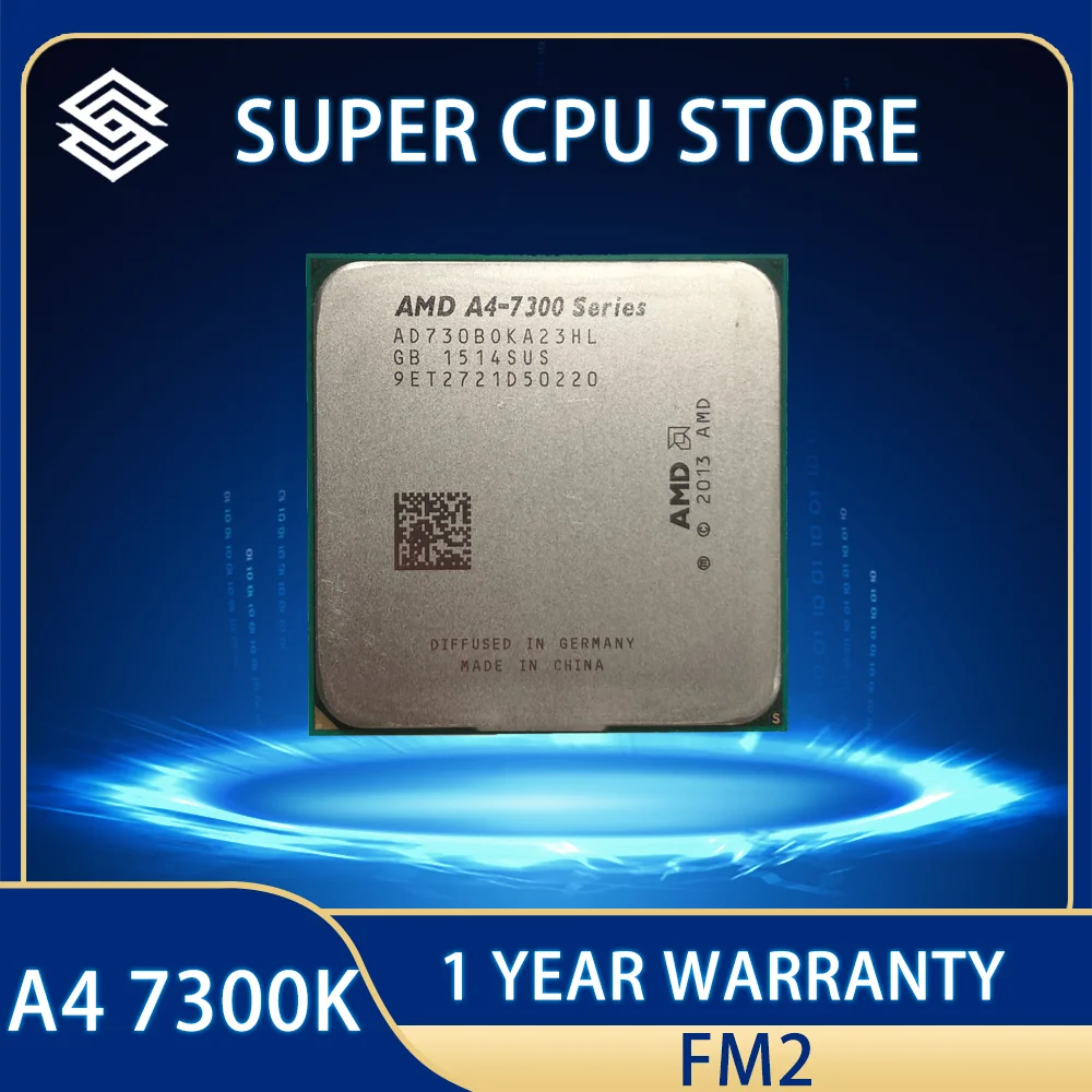 

AMD A4-Series A4 7300K 3,8 ГГц двухъядерный процессор AD7300OKA23HL/AD730BOKA23HL разъем FM2