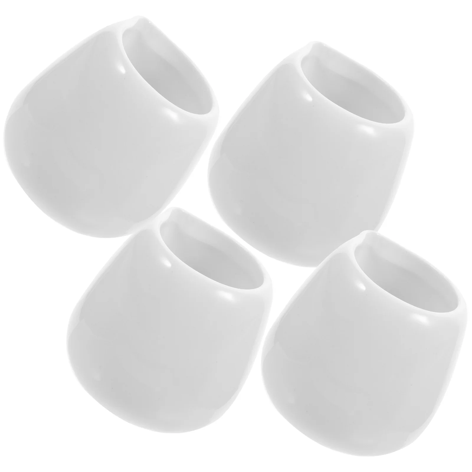 

4 Pcs Ceramic Milk Cup Concentrate Containers Sauce Boat White Gravy Pitchers Condiment Bowl Ceramics Serving Boats