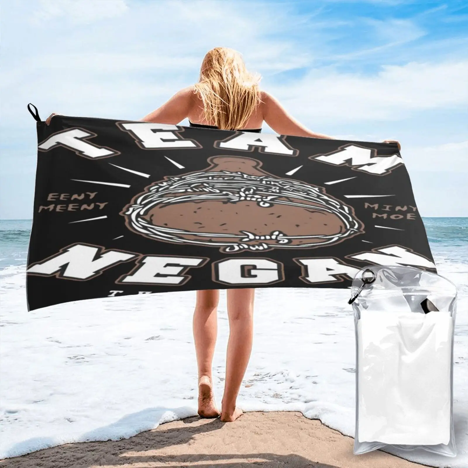 

Команда нигана-Walk To The Dead, пляжное полотенце для рук, морское пляжное полотенце, полотенце для кухни, пляжный коврик, пляжное полотенце, банно...