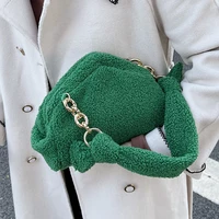 fashion soft lambswool small clutch designer women handbags luxury leather shoulder crossbody purse winter 2022 hit kawaii totes