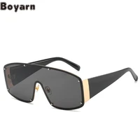 boyarn cross border large frame integrated lens sunglasses womens new fashion sunglasses steampunk street photography