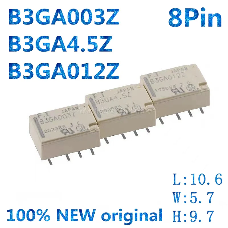 50 шт. новые оригинальные FT FTR- B3GA003Z 3VDC FTR- B3GA4.5Z 4.5VDC FTR- B3GA012Z 12VDC SMD/8Pin два набора преобразовательных реле сигнала