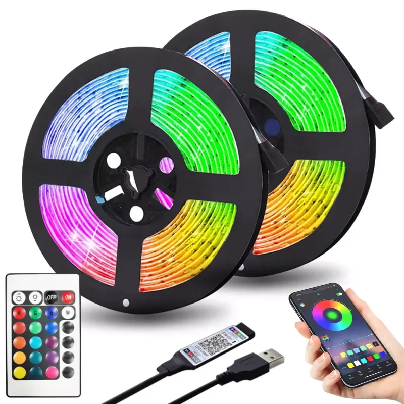 

LED Strip Light RGB 2835 Flexible Lamp Tape Luces String USB DC5V Bluetooth Infrared Control TV Screen Backlight Home Decoration