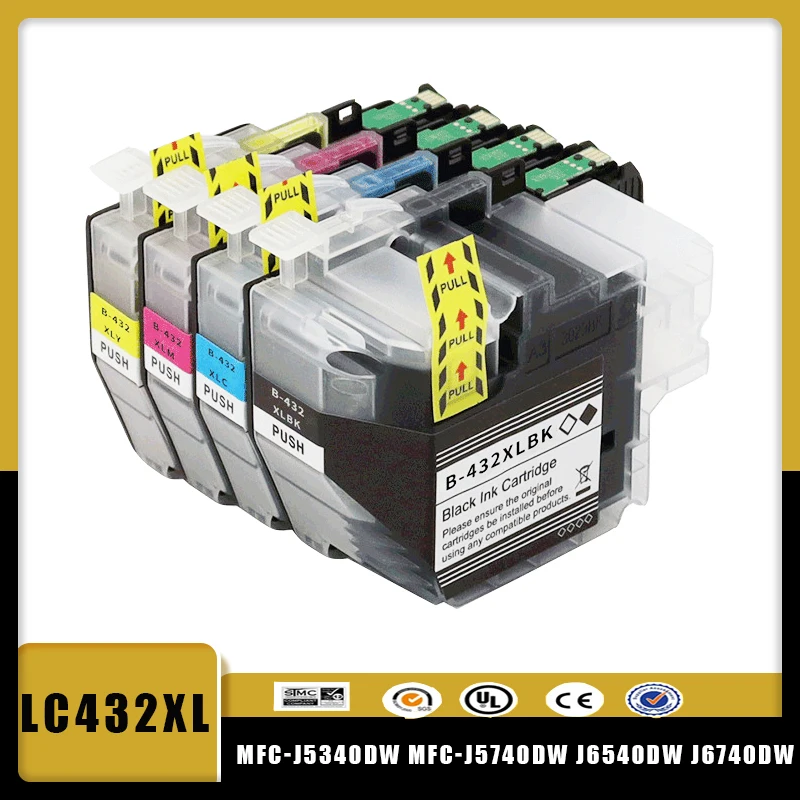 

Vilaxh capacity LC432XL 432XL LC432 Compatible Ink Cartridge For Brother MFC-J5340DW MFC-J5740DW J6540DW J6740DW J6940DW