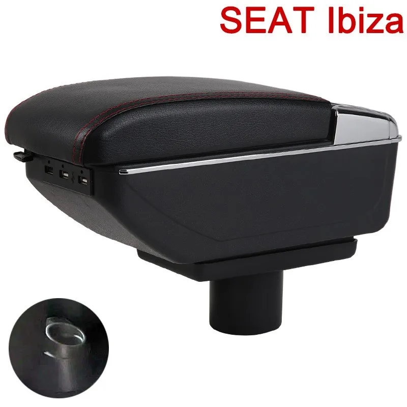 

For SEAT Ibiza armrest box Original dedicated central armrest box modification accessories Large Space Dual Layer USB Charging
