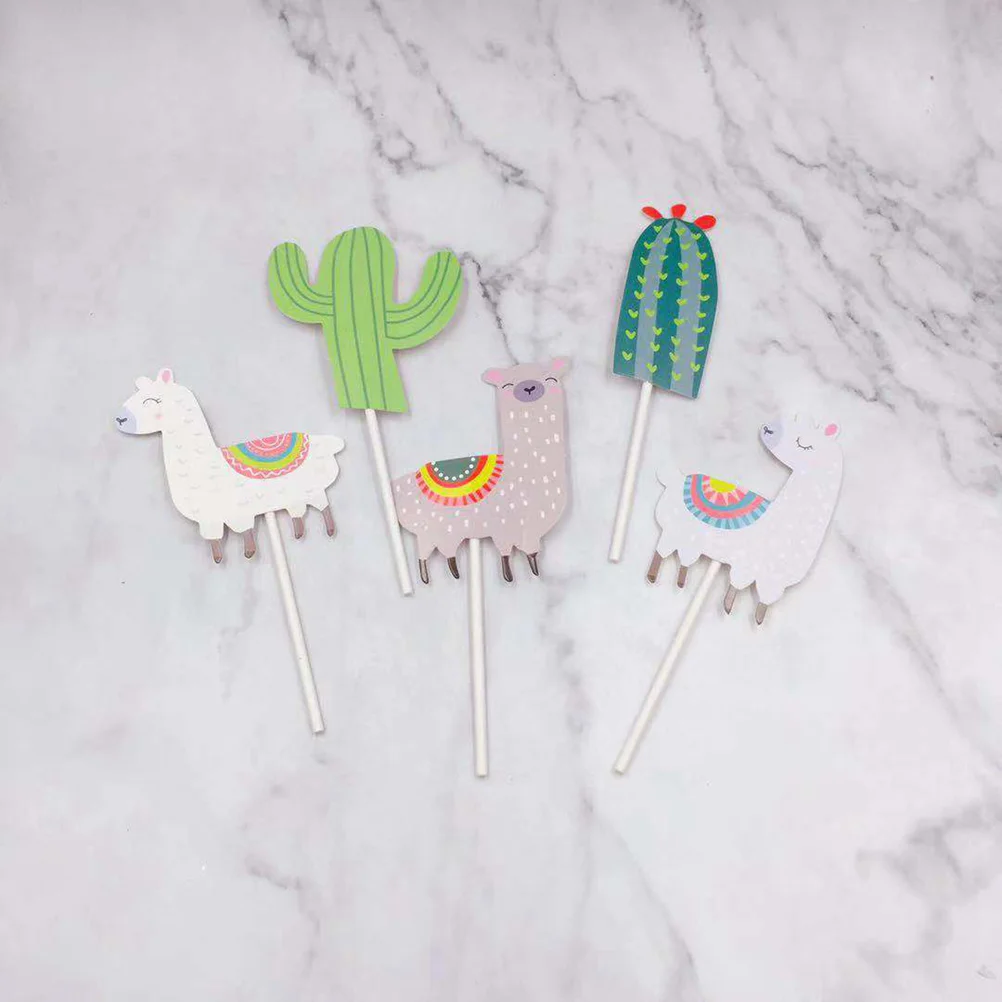 

Cake Topperalpaca Decorations Llama Sheep Cupcake Toppers Birthday Hawaii Wedding