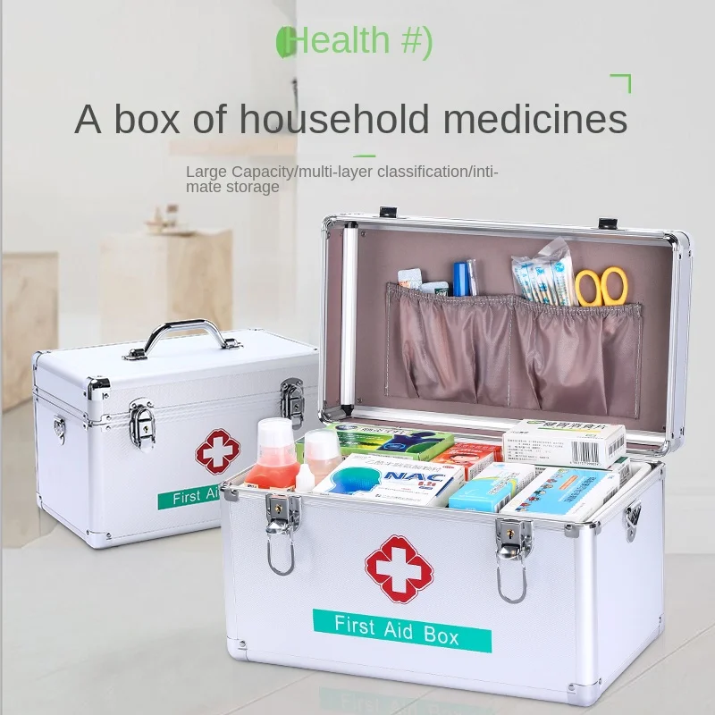Medicine Box Household Portable Extra Large Multi-Layer Full Set of Medicine First Aid Storage Box Emergency First Aid Kit