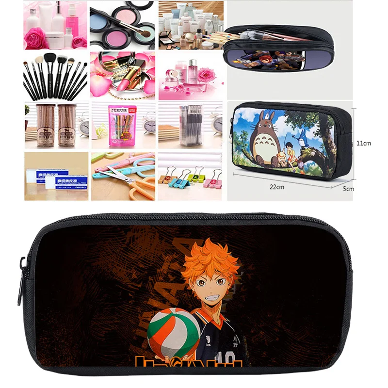 

Haikyuu Pencil Case School Stationary Anime Nekoma Comic Shoyo Hinata Fly High Teenagers Pencil Bag Case Karasuno Bags Student