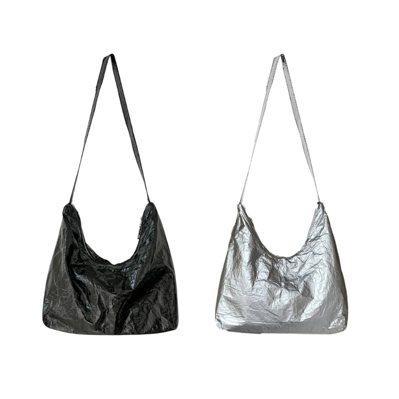 

Fashion PU Leather Underarm Bag with Zipper Shoulder Bag All-match Birthday Gift