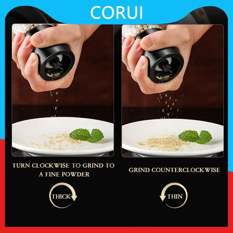 

Creative Transparent Glass Salt And Pepper Grinder Refillable Spice Jar Grinder Portable Pepper Mill Sprayer Kitchen Accessories