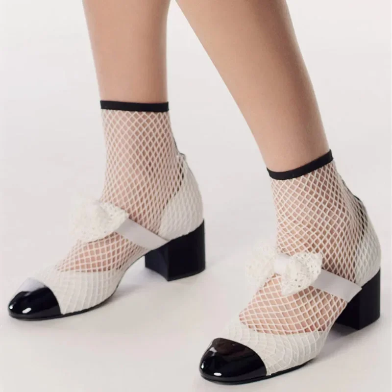 Большой размер 46 женские летние короткие сапоги в сеточку с бриллиантами низкие