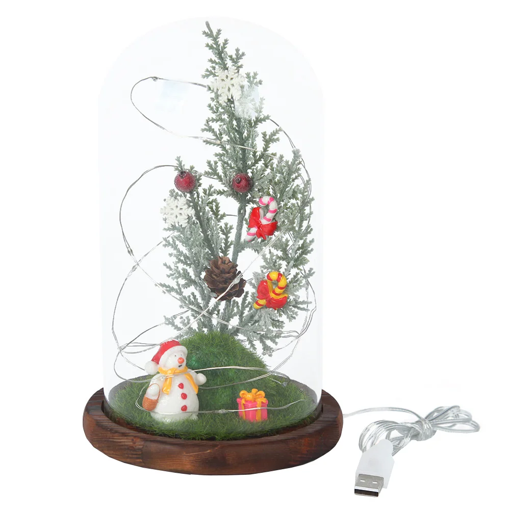 

1 Pc Christmas Tree Lamp Christmas LED Night Atmosphere Light with Glass Cover