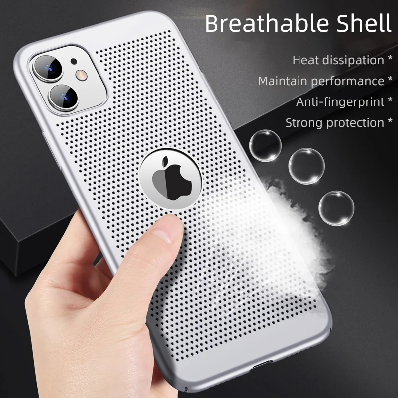 

Custodia per telefono SHACK Ultra sottile per iPhone 12 11 Pro Max Min SE 2020 XR XS X 8 7 6 6s 5s Plus dissipazione del calore