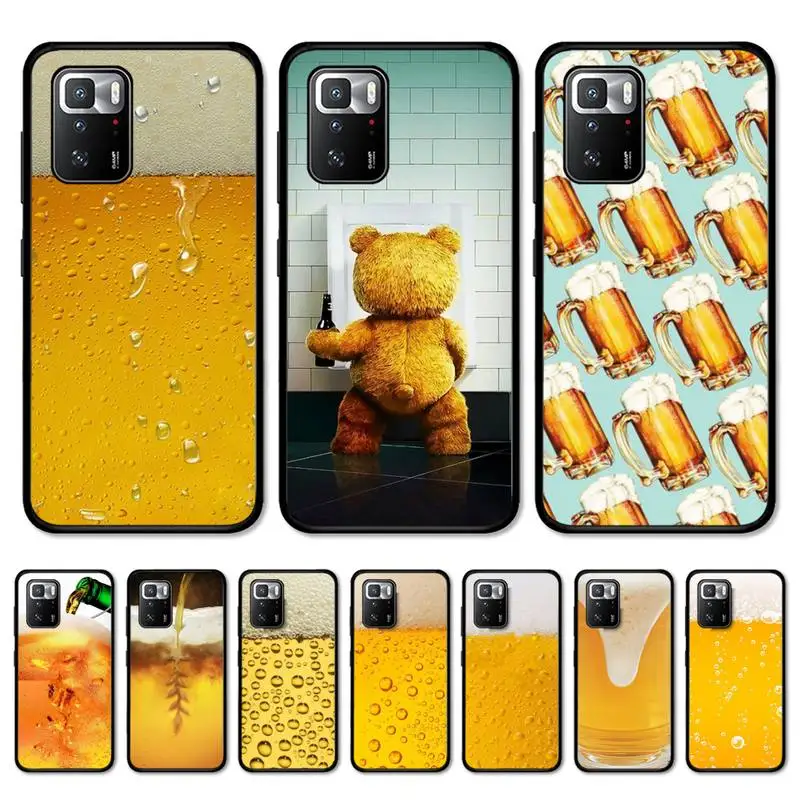 

World Beers Alcohol Summer Bubble Phone Case for Redmi Note 8 7 9 4 6 pro max T X 5A 3 10 lite pro