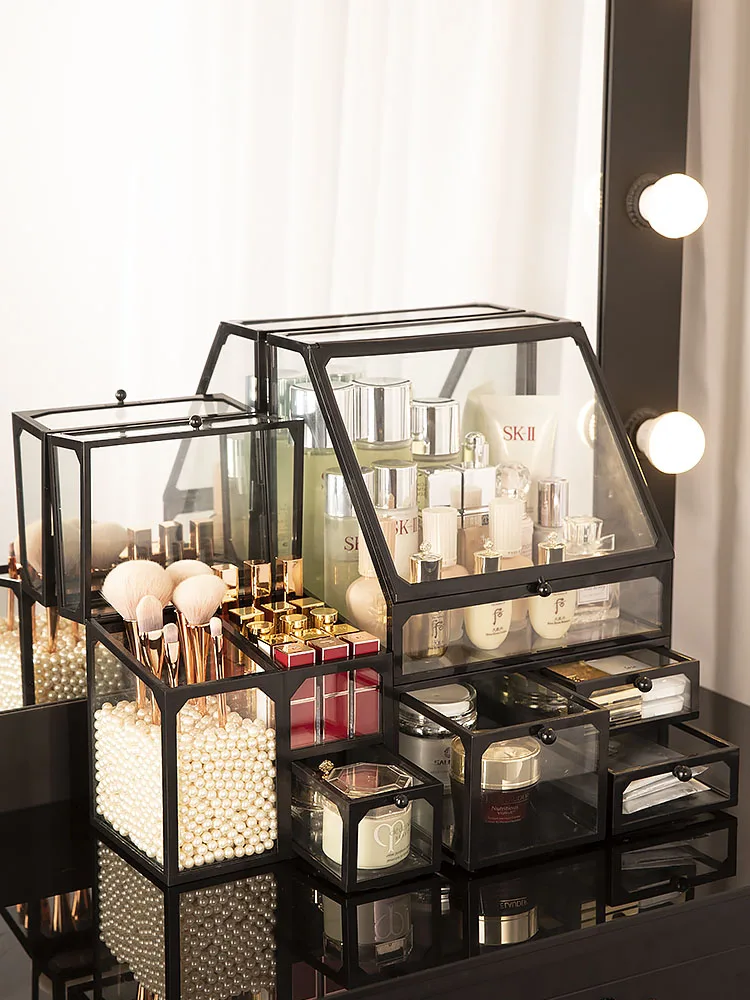

FQ Household Dustproof Cosmetics Skin Care Dressing Table Organize the Shelves