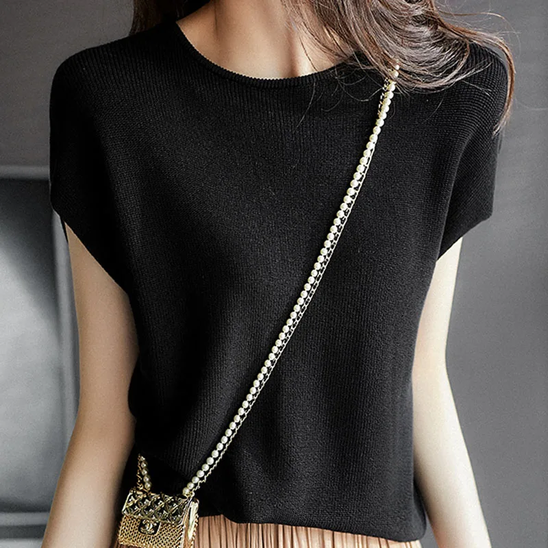 Женские Модные Элегантные вязаные топы на пуговицах с круглым вырезом и