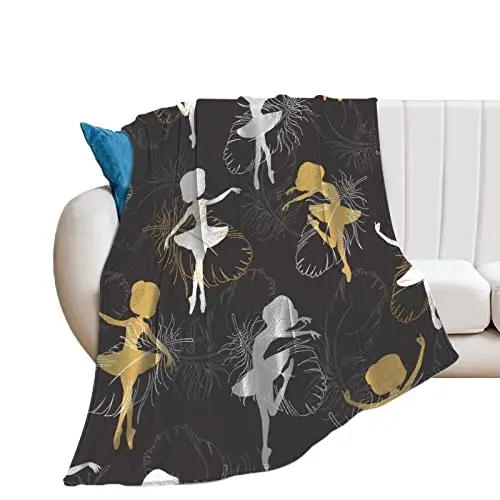 

for Girls Art Ballet Fleece Throw Blanket Super King Queen Size Good Gift Soft Cozy Lightweight Blankets for Sofa Bedroom Couch