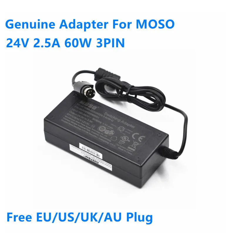 Оригинальный MOSO MSA-Z2500IS24.0-60W-Q 24V 2.5A 60W 3PIN 963GE020000041 AC Импульсный адаптер для принтера