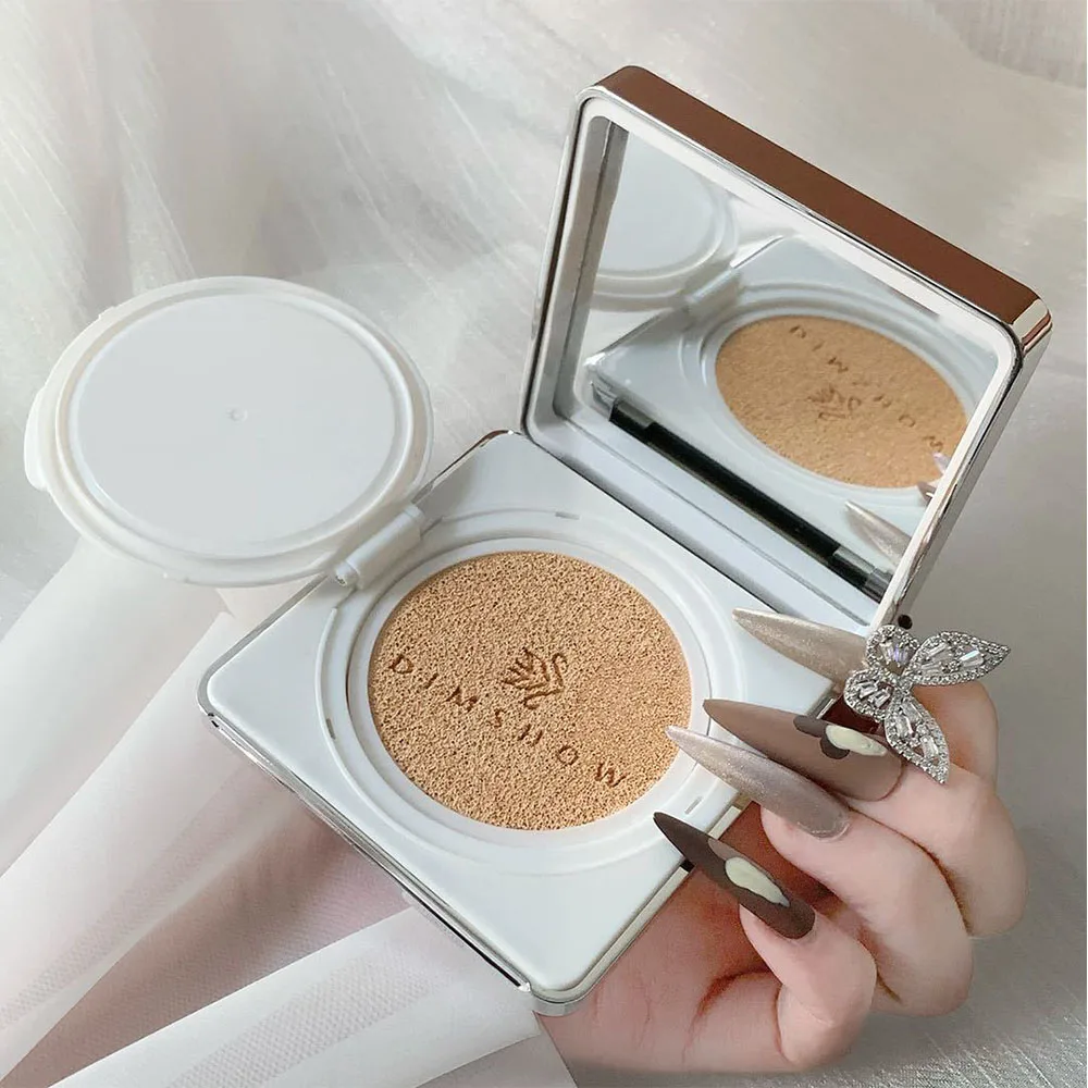 

BB Air Cushion Foundation Concealer Ivory White Natural Whitening Waterproof Brighten Makeup Cosmetic With Makeup Mirror