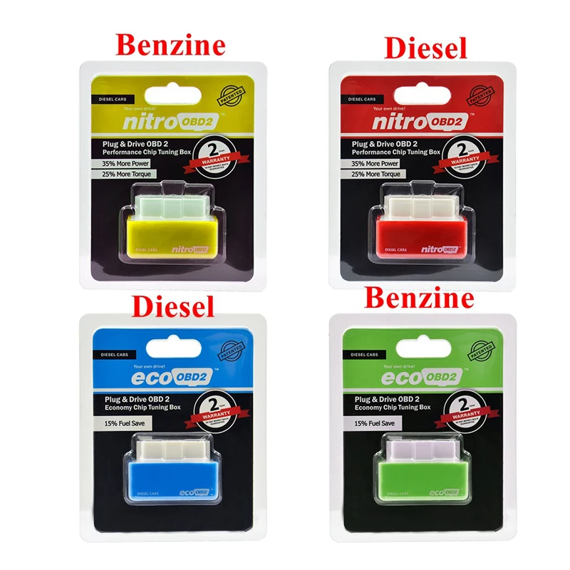 Двухслойный Nitro OBD2 EcoOBD2 15% экономия топлива большая мощность ECU чип тюнинг коробка