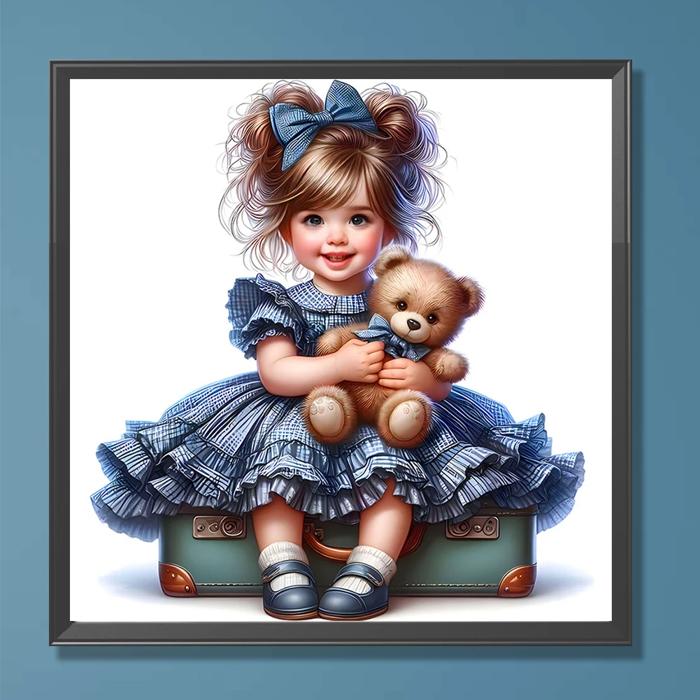 5D DIY Полный круглый дрель Алмазная картина Девушка Комплект Домашний декор