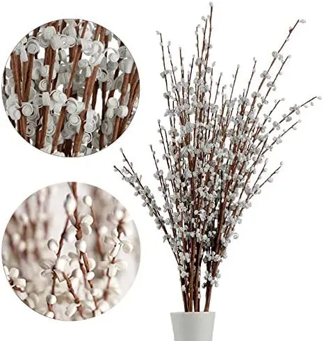 

10Pcs 75CM Long Artificial Flower Winter Jasmine Folk Pip Berry Plant Dry Branches for Wedding Home Office