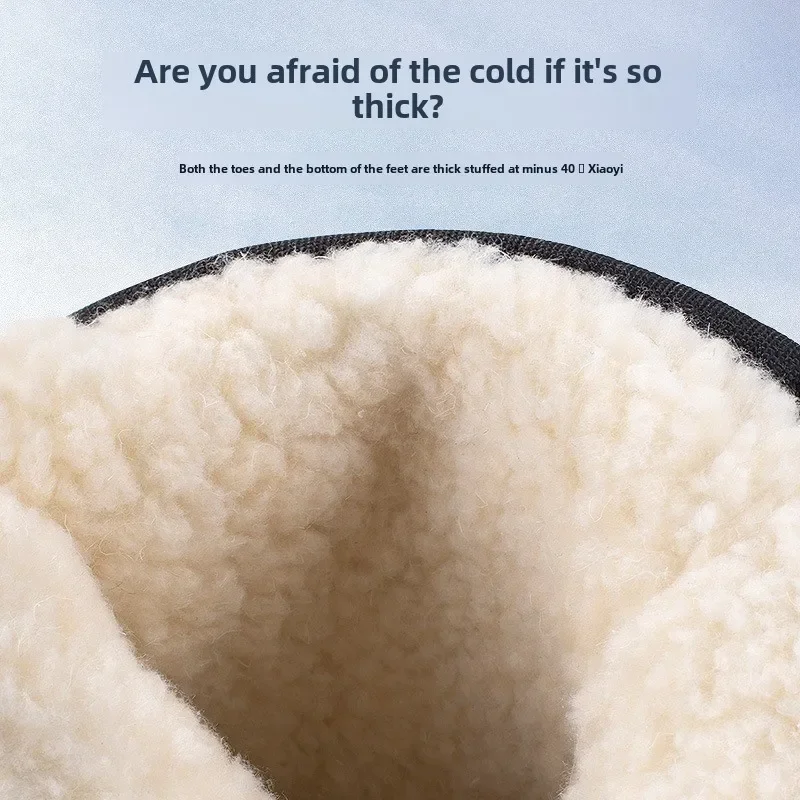 Зимние ботинки для мужчин плюшевые теплые хлопковые уличные непромокаемые
