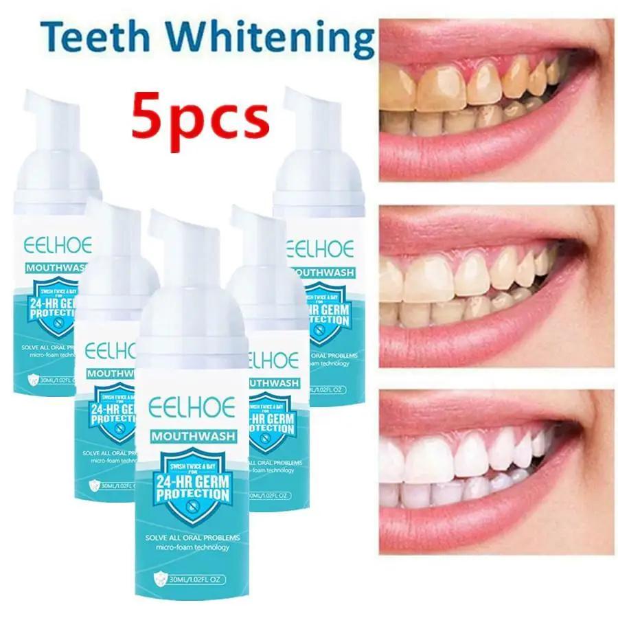 

5X 30ml Mousse Toothpaste Teeth Whitening Mousse Deep Cleaning Foam Toothpaste Removes Teeth Stain Fresh Breath Dental Care Tool