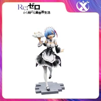 22cm anime relife in a different world from zero rem figure face change maid outfit tray meteor hammer rem action figure model