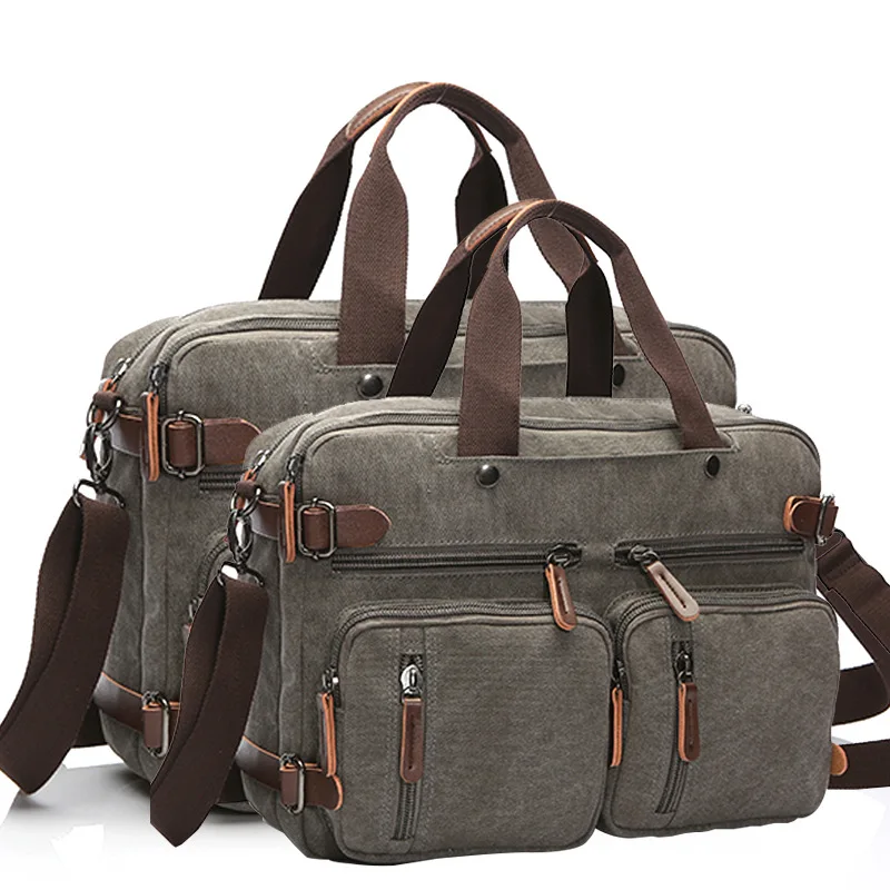 Leisure business briefcase, hand messenger backpack, large canvas bag, 17 inch computer handbags  bolsa feminina
