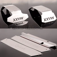 frontrear stainless steel chassis armor skid plate set for 15 traxxas x maxx xmaxx 6s 8s 77086 4 7744