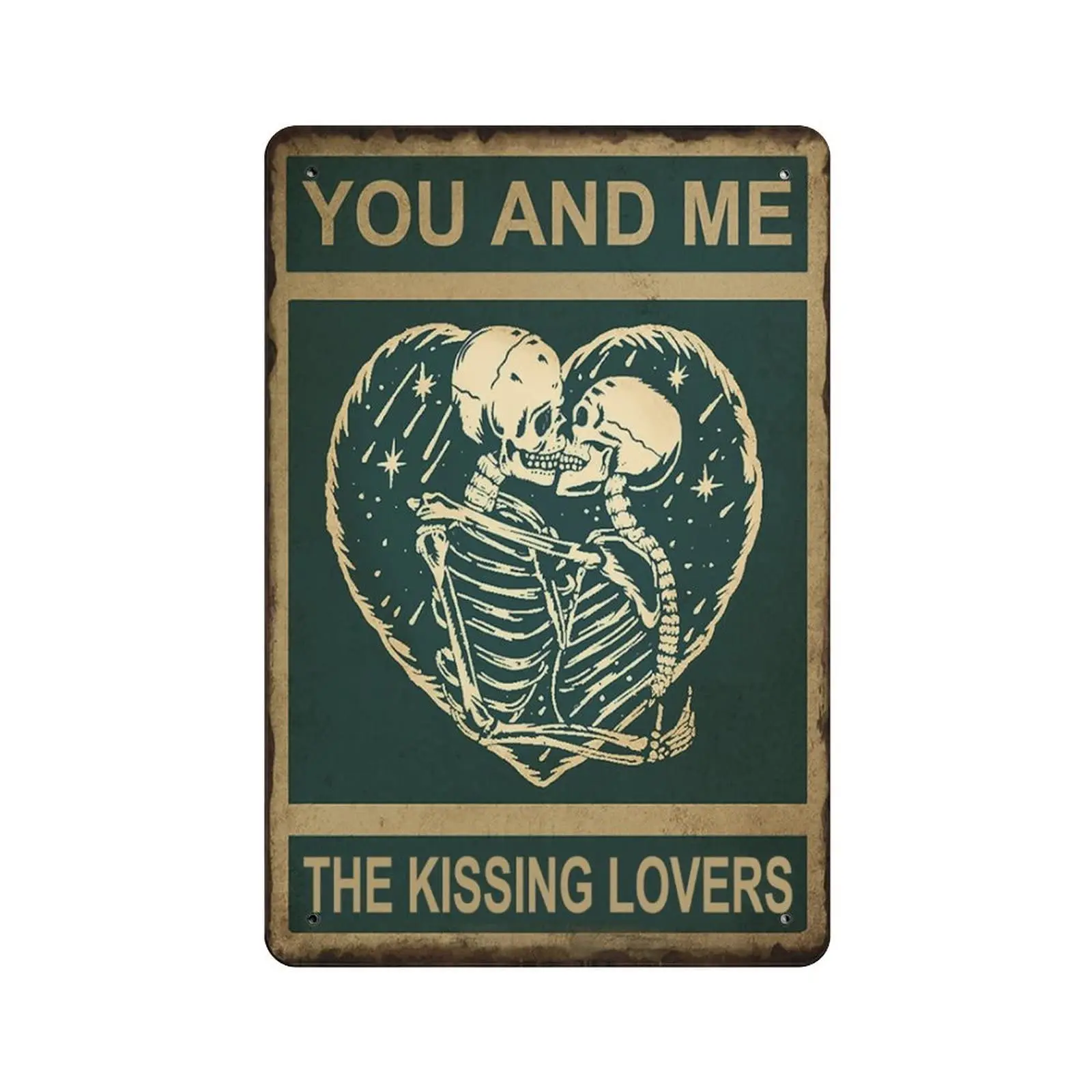 

You and Me Retro Metal Tin Sign Wall Decor Funny Vintage Tin Sign Poster Wall Art Idea Gifts for Valentine's Day
