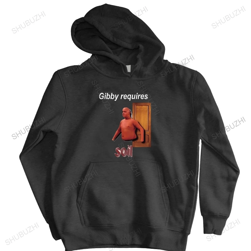 

shubuzhi Anime Funny Gibby Requires Soil Unisex Print hooded zipper hoodies New pullover Mens Casual hoodies