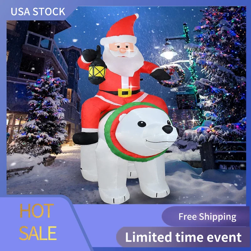 

Рождественское Надувное украшение для внутреннего и наружного двора, 6 футов