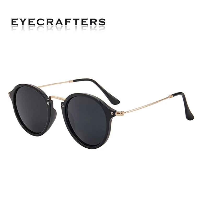 

2022 New Vision Fashion TR+Stainless Steel Lightweight Driving Yellow Glasses Men Women Vintage Retro Fleck Round Sunglasses