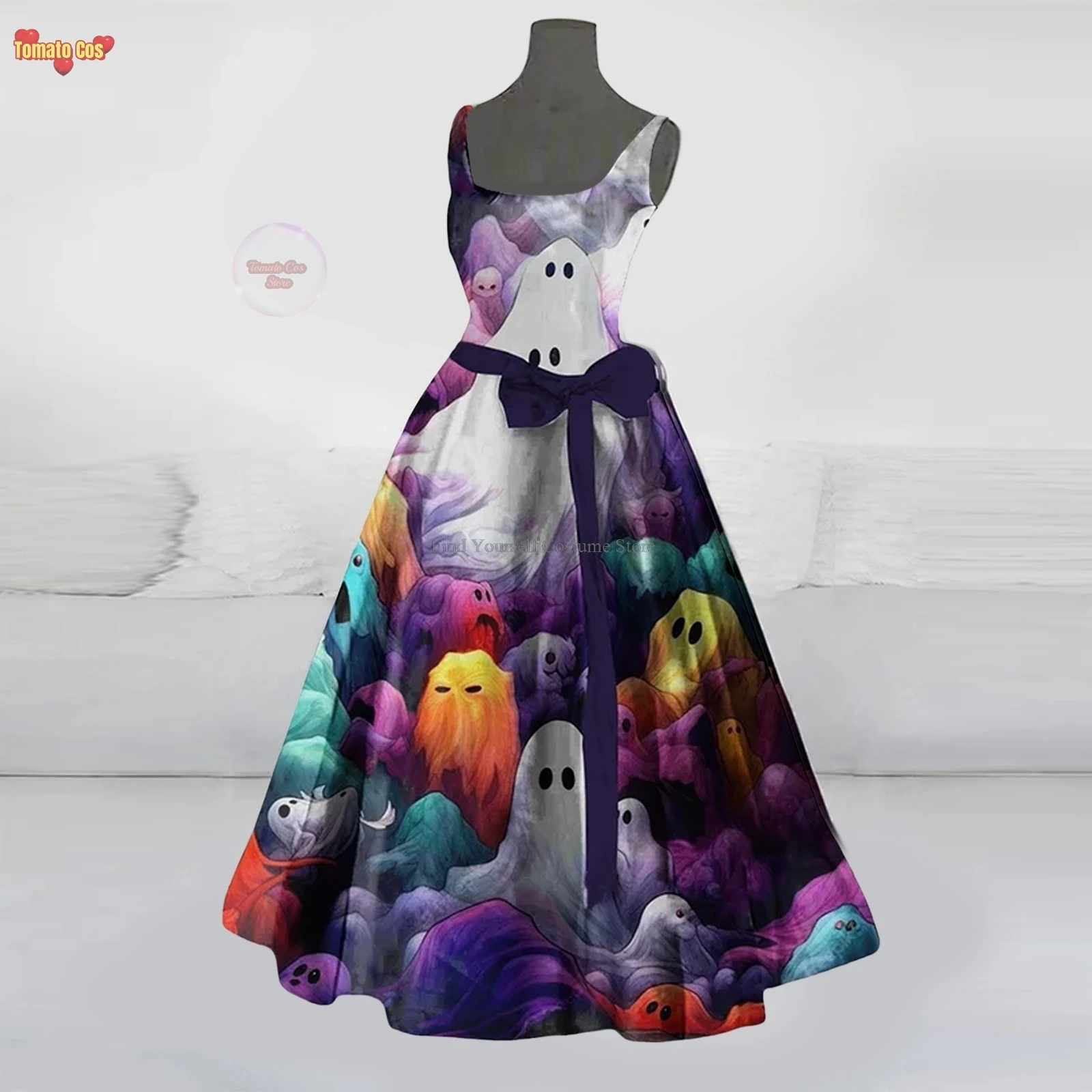 Страшные костюмы на Хэллоуин платье для выпускного вечера женщин расклешенная