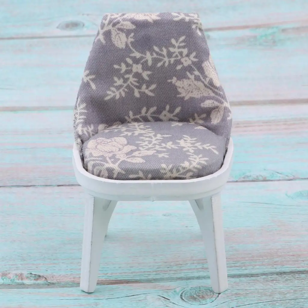 

1:12 Dollhouse Miniatures Wooden Chair for Kitchen Dining Room Accessories