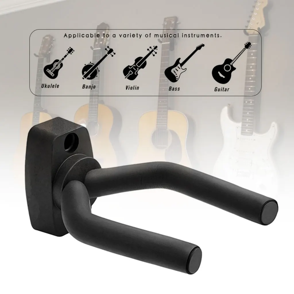 1 Piece Guitar Bass Mandolin Banjo Ukulele Stand Wall Mount Hanger Holder Guitar Hanger Electric Guitar Neck Holder Accessories