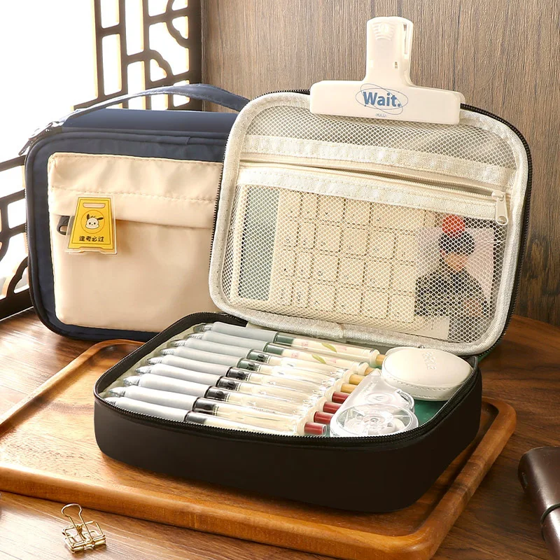 

Large Capacity Multifunction Pencil Case Japanese Style Student Pencil Bags Multilayer Pen Bag Stationery Storage Bag Makeup Bag